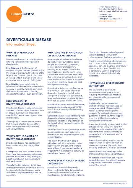 Diverticular Disease