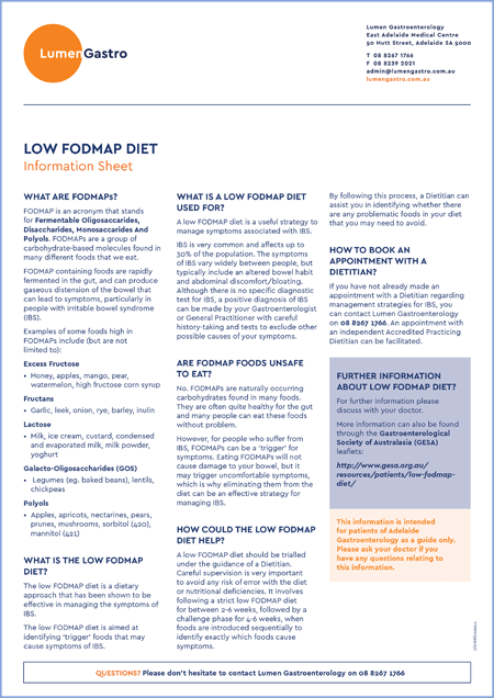 Low FODMAP Diet